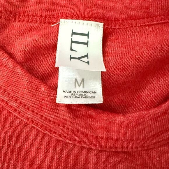 Stars & Stripes Varsity Stripe Tee Shirt Red Ily Medium - Picture 7 of 7